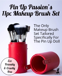 Pin Up Passion 11pc makeup brush set