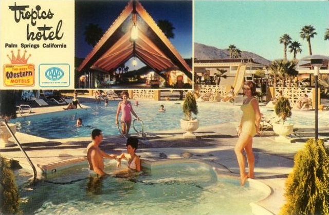 Caliente Tropics vintage postcard